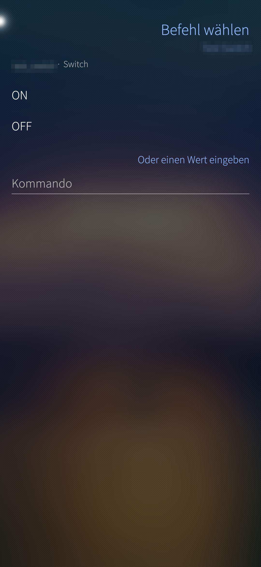 Write NFC Tag - command selection